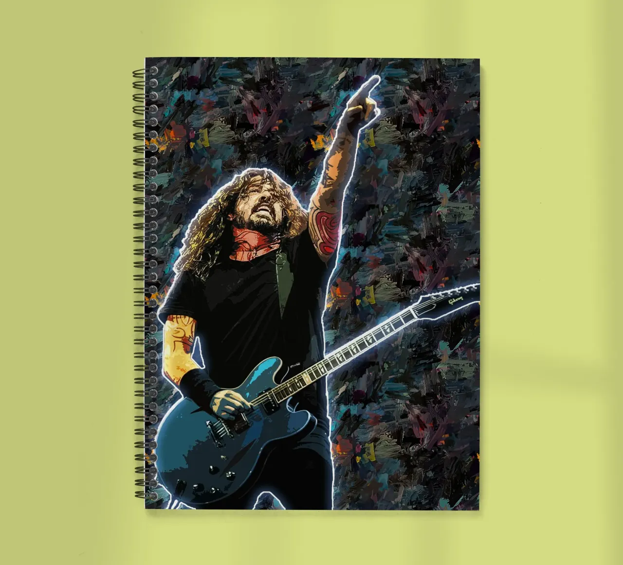Dave Ghrol Time Like These spiral notebook by neonartroom