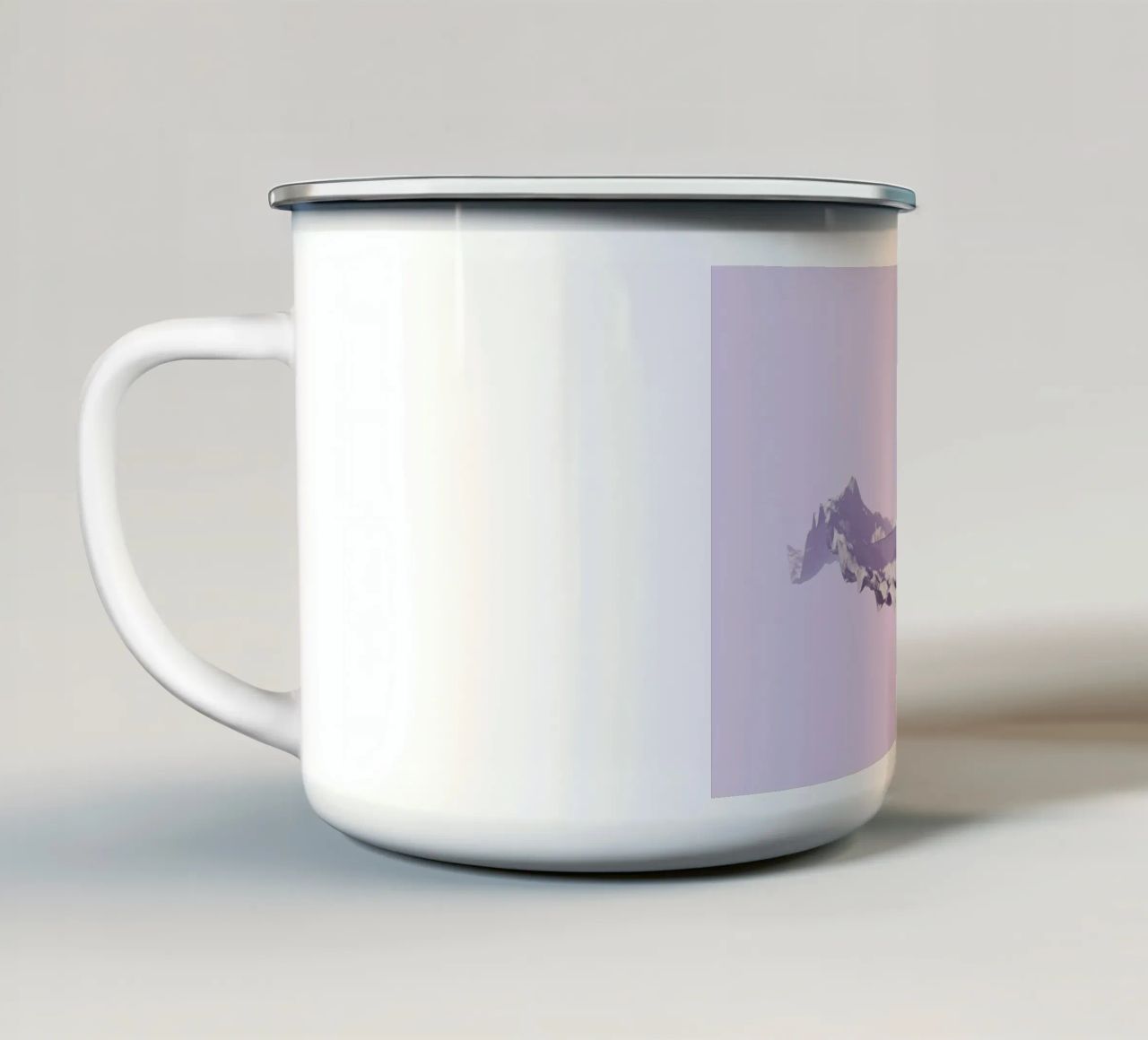 Mountains 2 tazza in smalto da Julian Wolkenstein