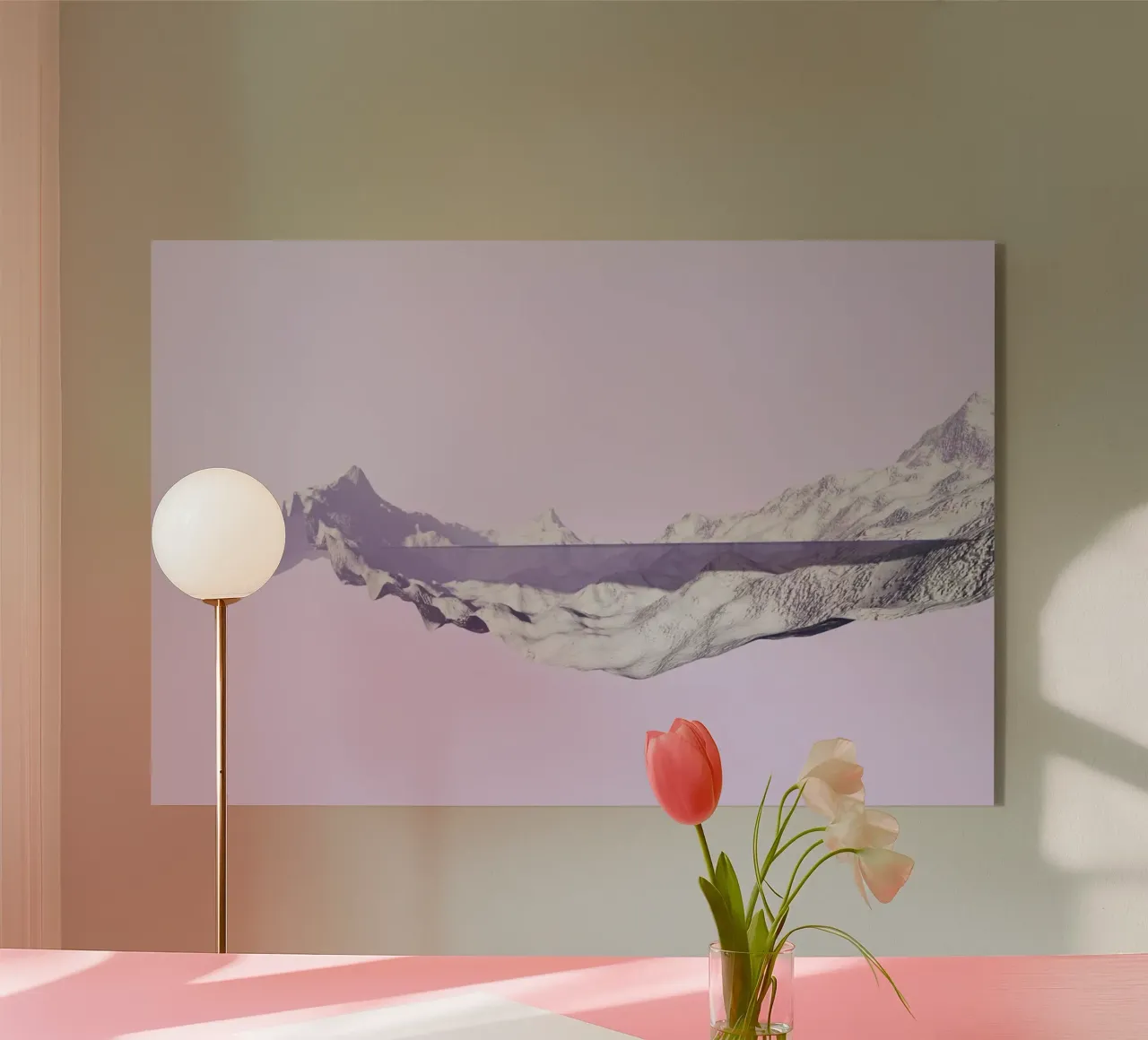 Mountains 2 acryl van Julian Wolkenstein