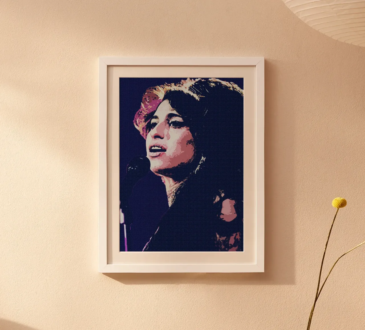 La storia di Amy Winehouse poster con telaio in alluminio da neonartroom