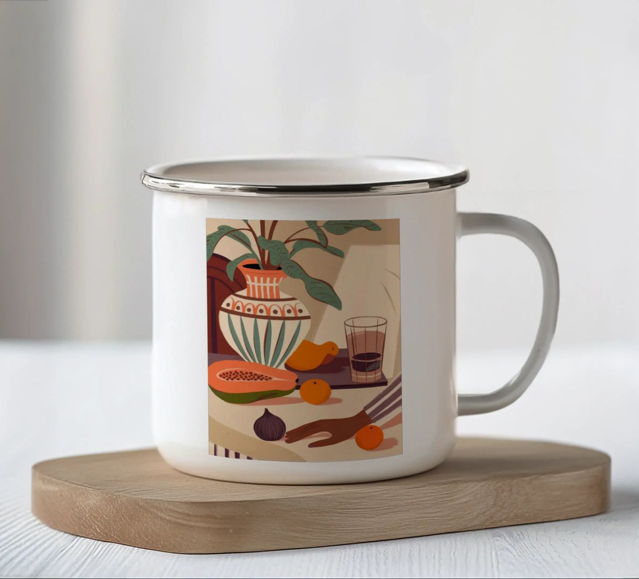 Delizia tropicale tazza in smalto da Artie Shifa