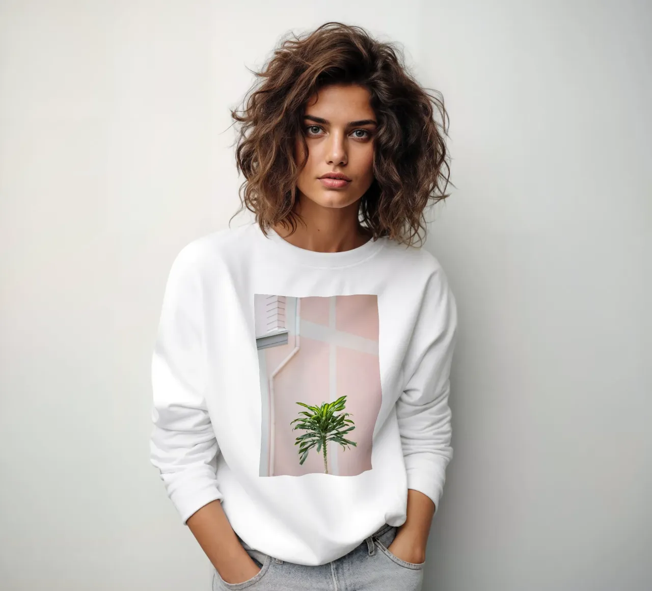 Pastel Palms felpa da Charlotte Curd