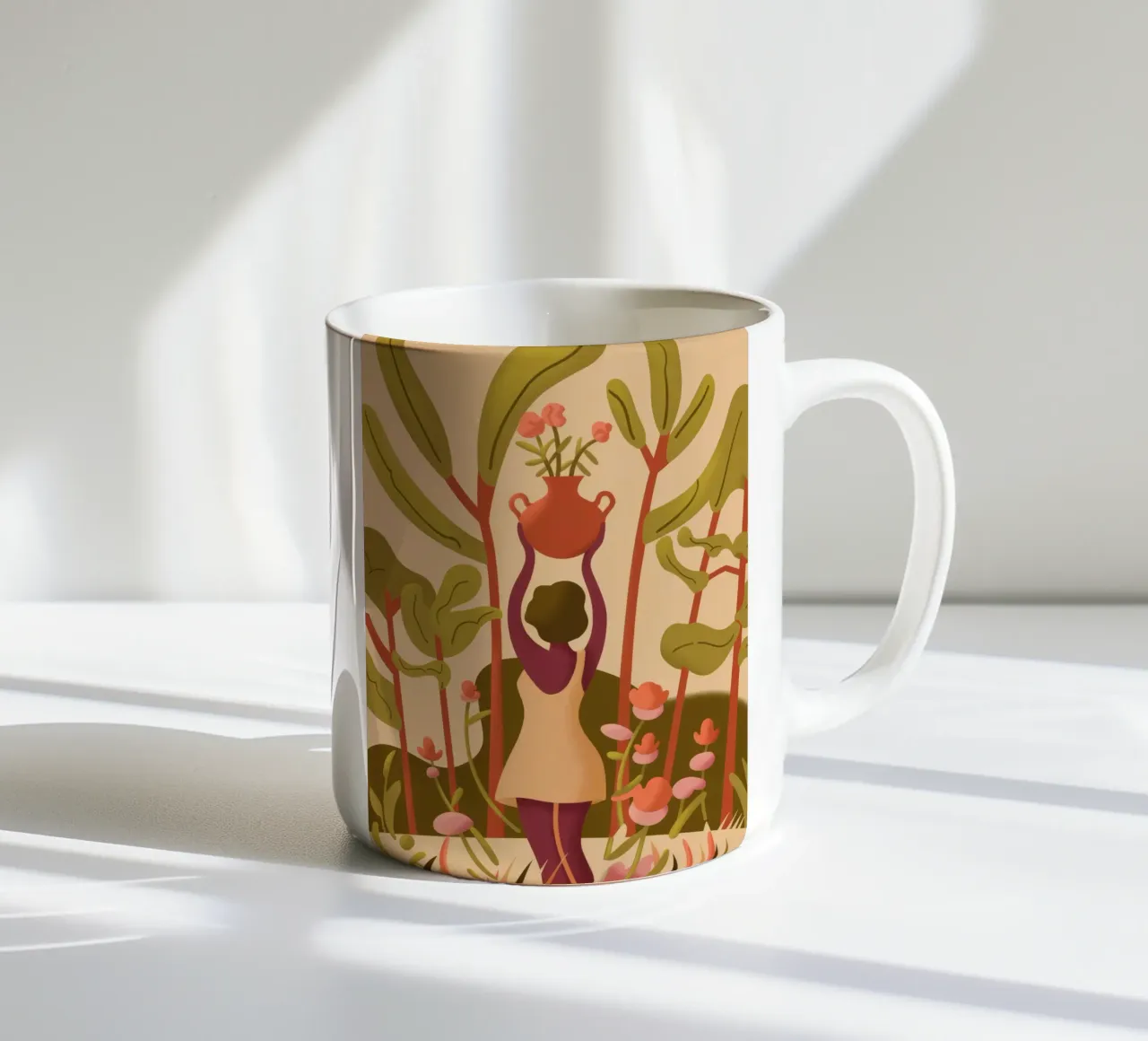 Floral Offering ceramic mug by Artie Shifa