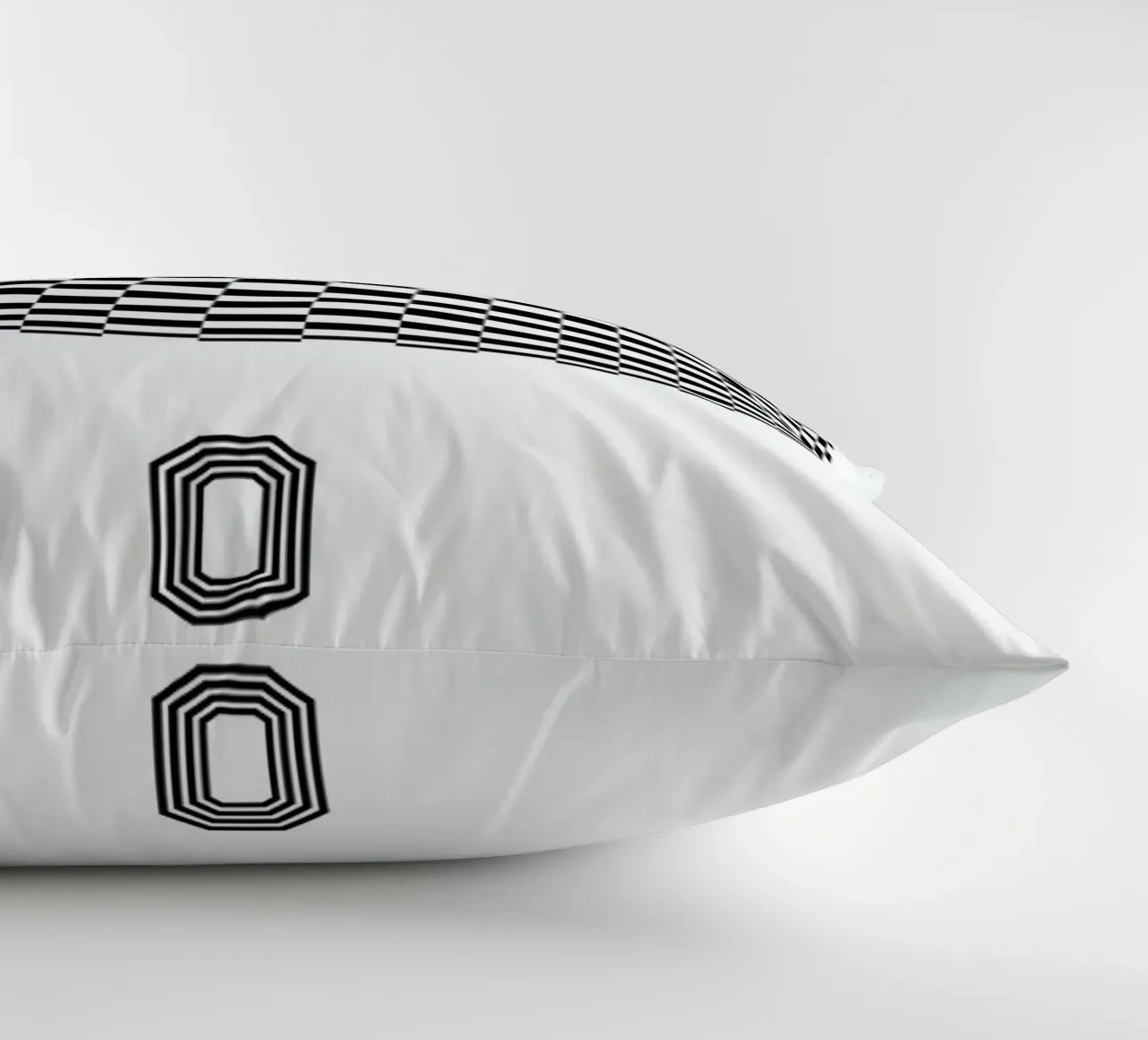 O - Op Art decorative cushion by The True Type