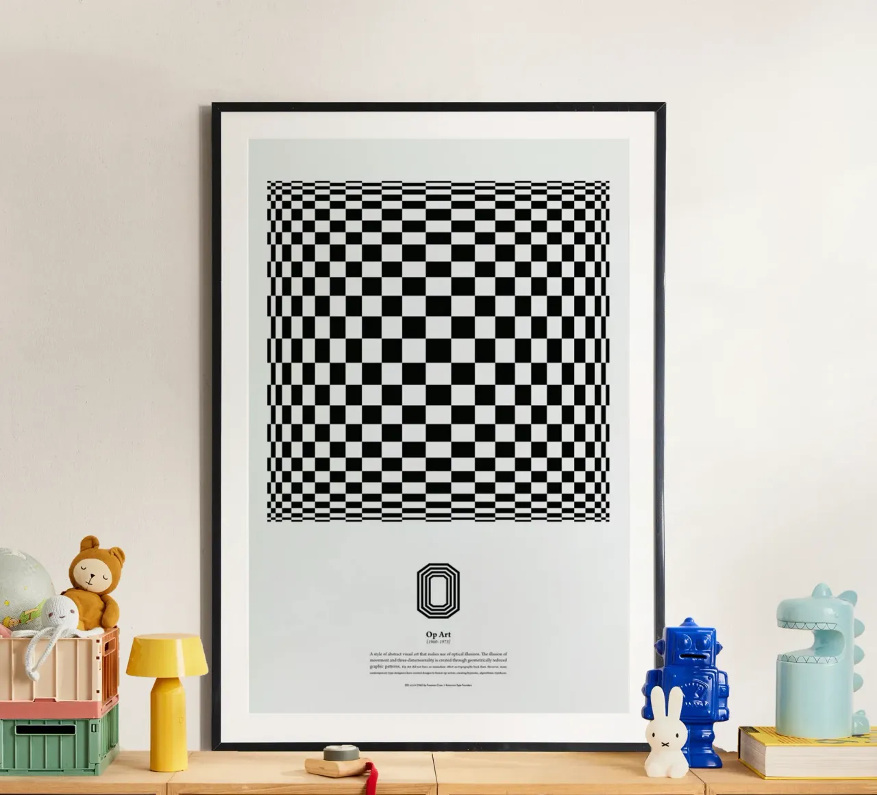 O - Op Art poster con telaio in plastica da The True Type