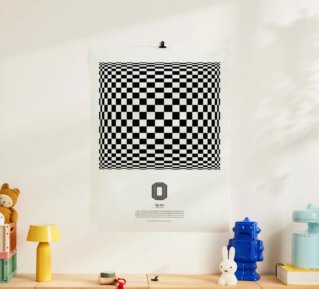 O - Op Art poster con telaio in plastica da The True Type