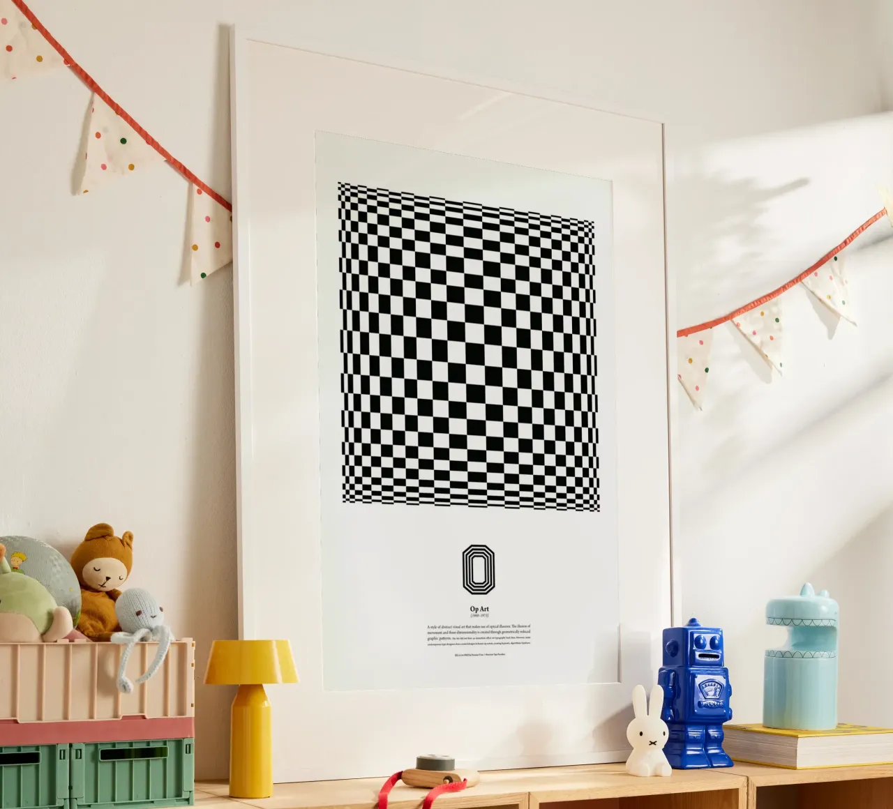 O - Op Art poster con telaio in plastica da The True Type