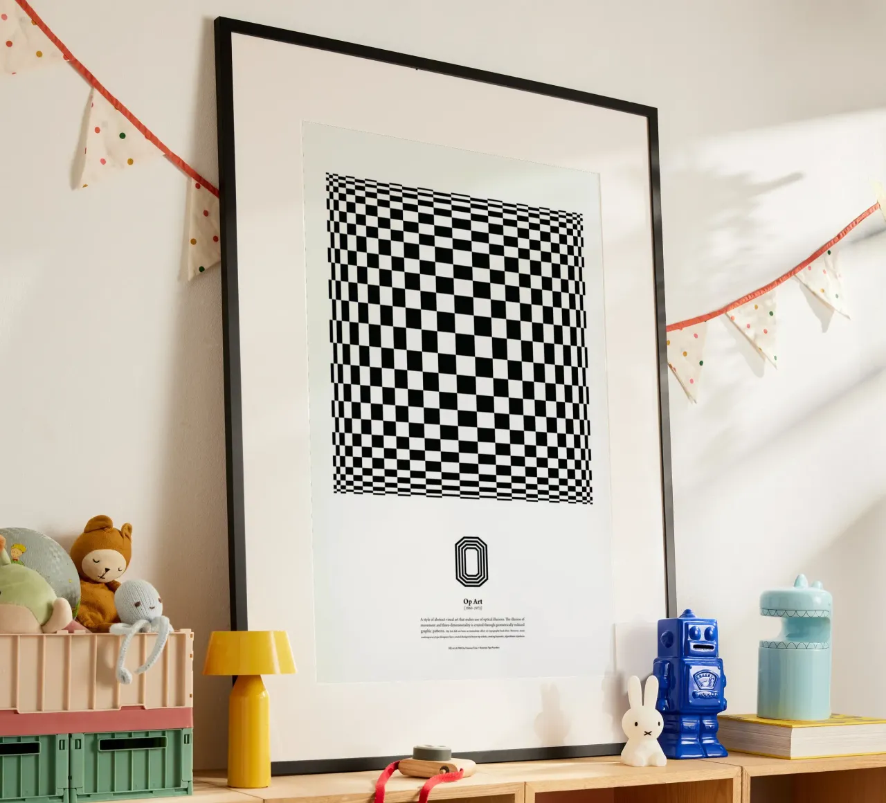 O - Op Art poster con telaio in plastica da The True Type