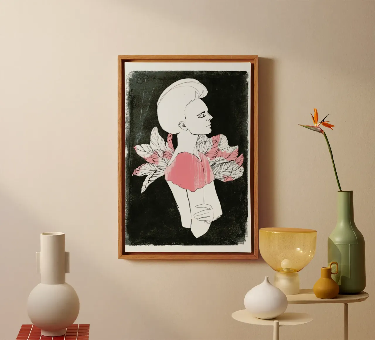 Marjorie tela con Cornice a cassetta da youdesignme