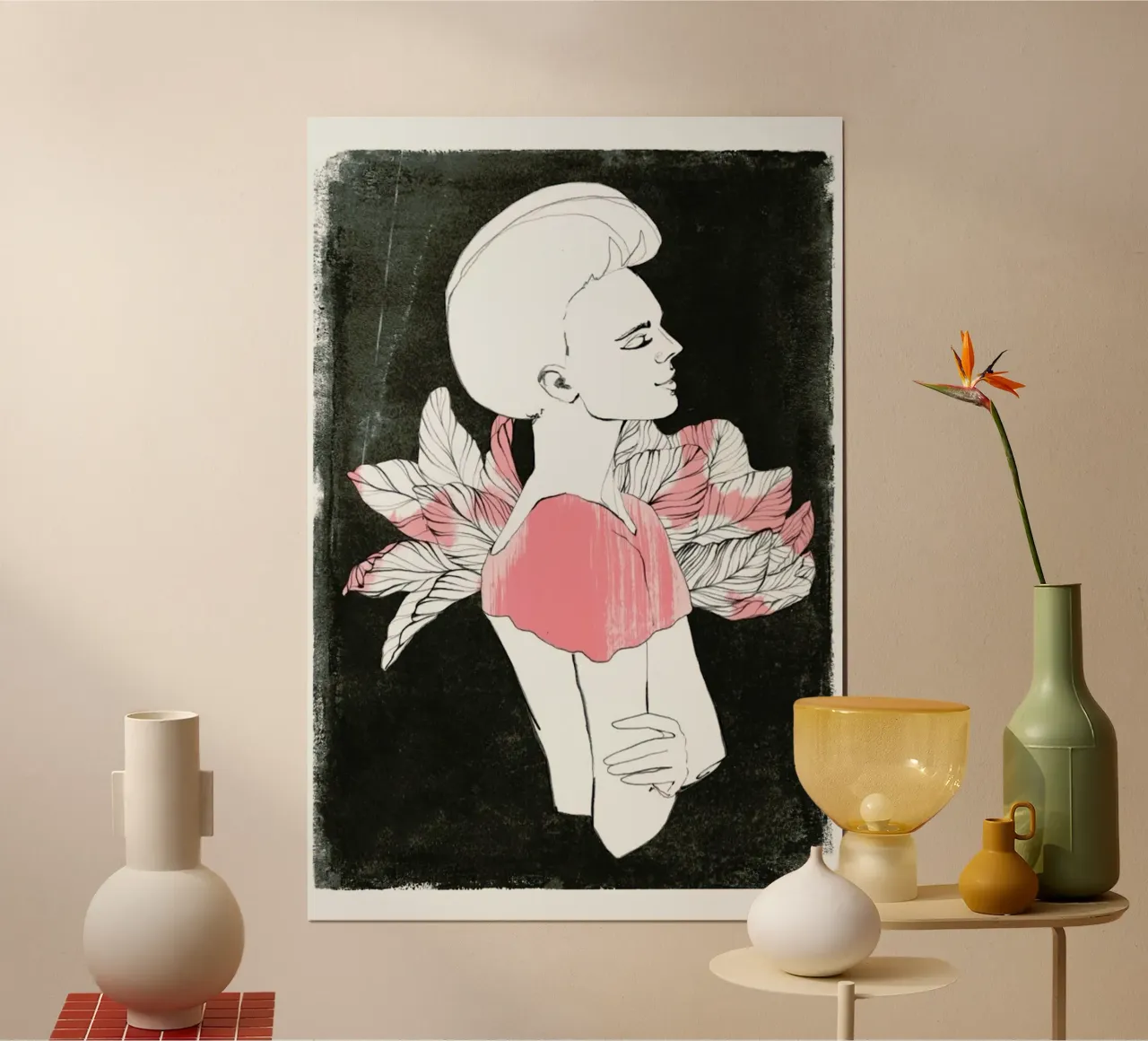 Marjorie Poster mit Aluminium Rahmen von youdesignme