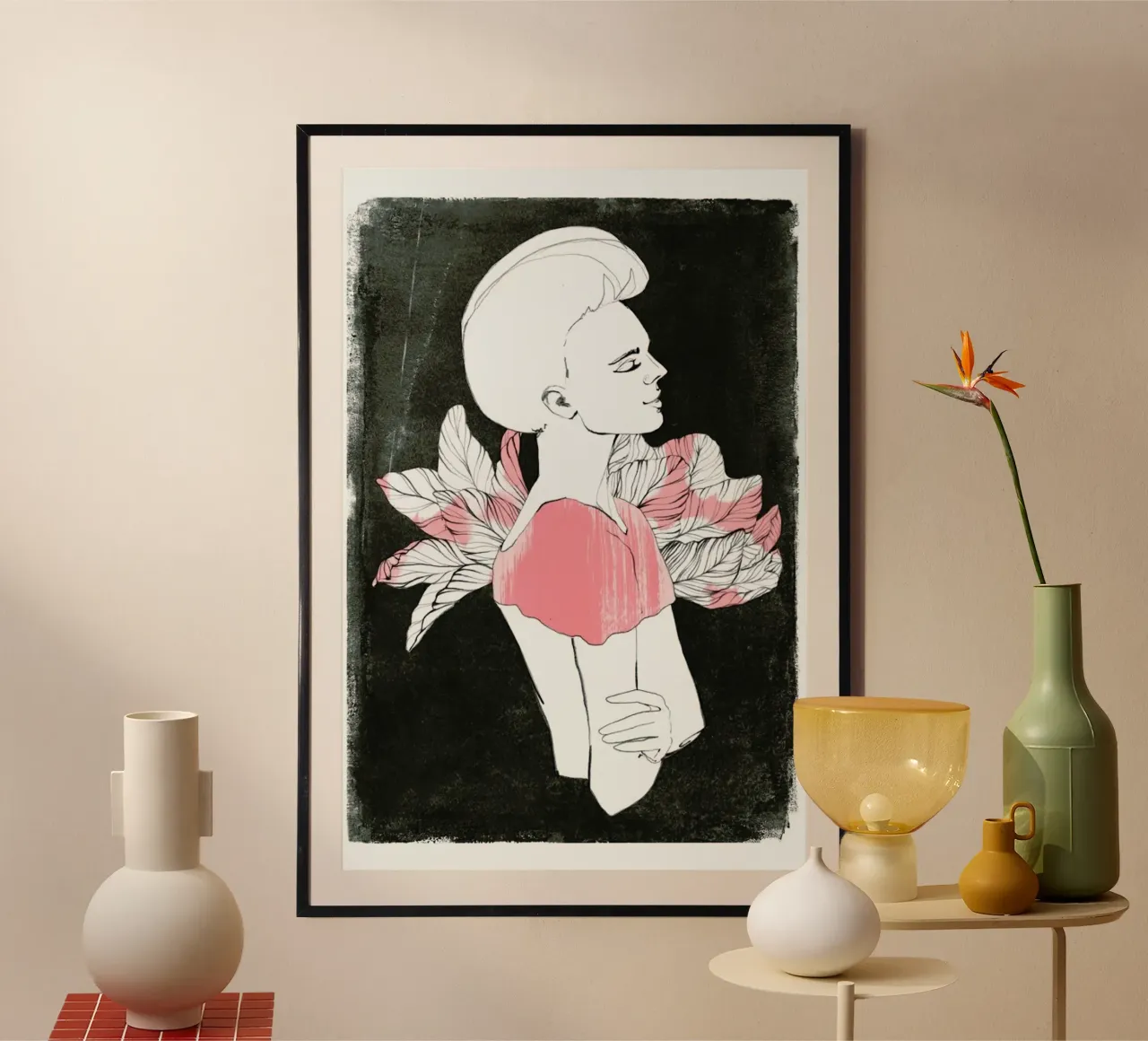 Marjorie Poster mit Aluminium Rahmen von youdesignme