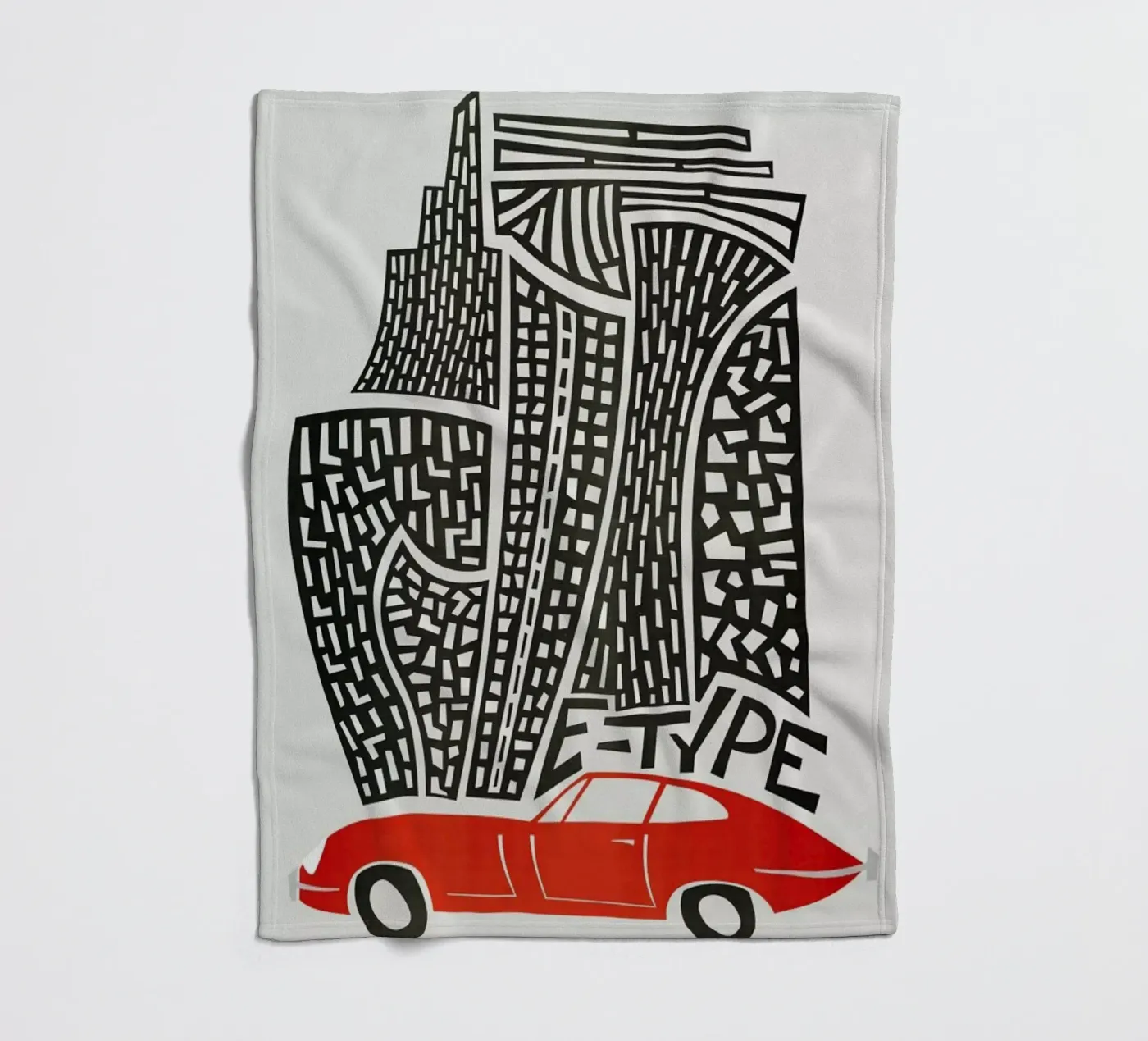 E Type fleece blanket by Fox & Velvet