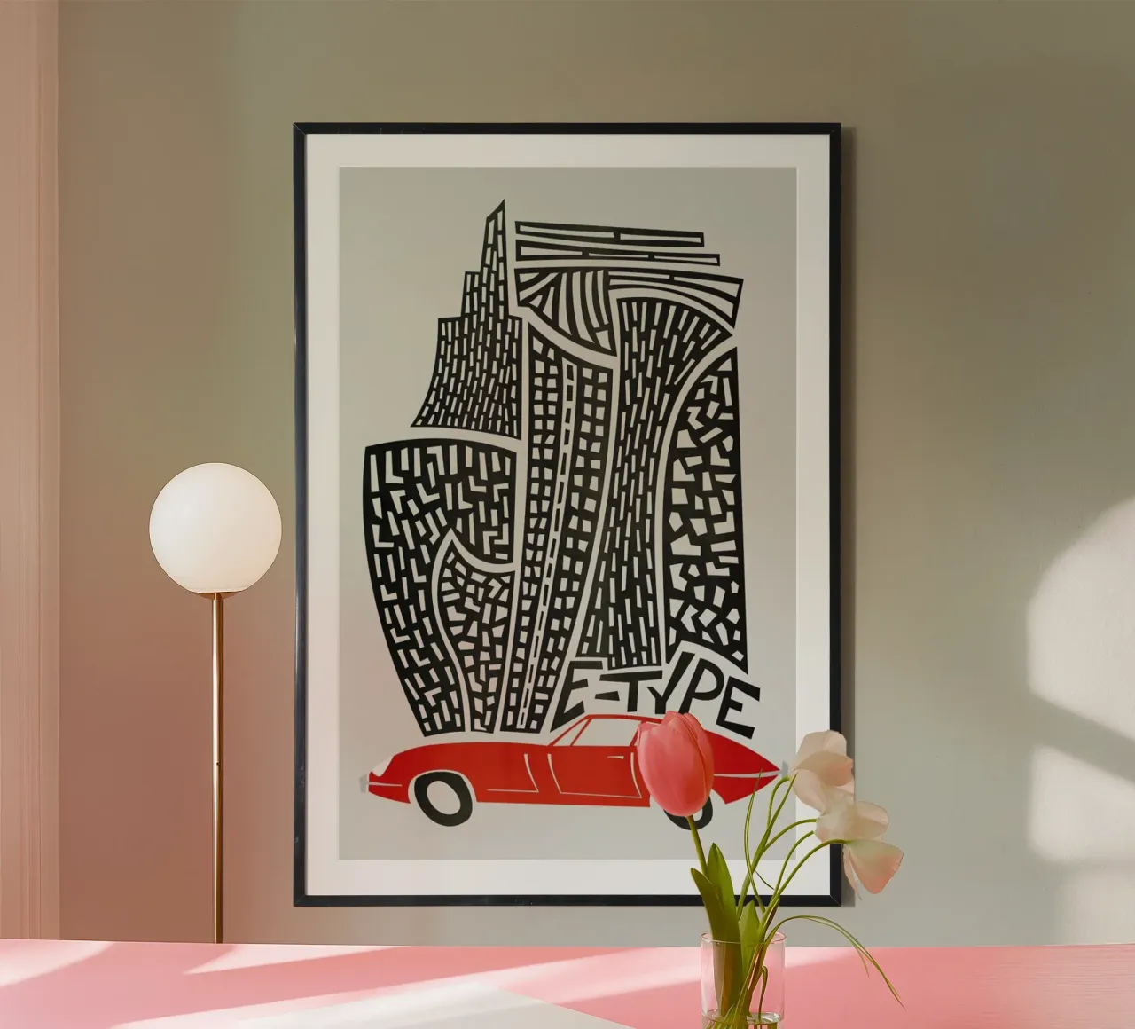 E Type poster by Fox & Velvet