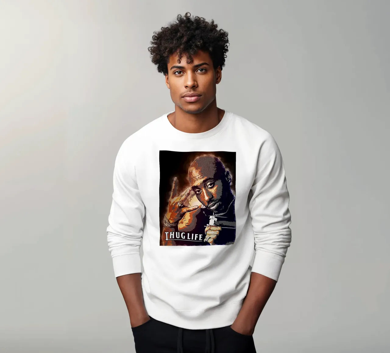Arte de 2Pac Vida de matón sudadera de neonartroom