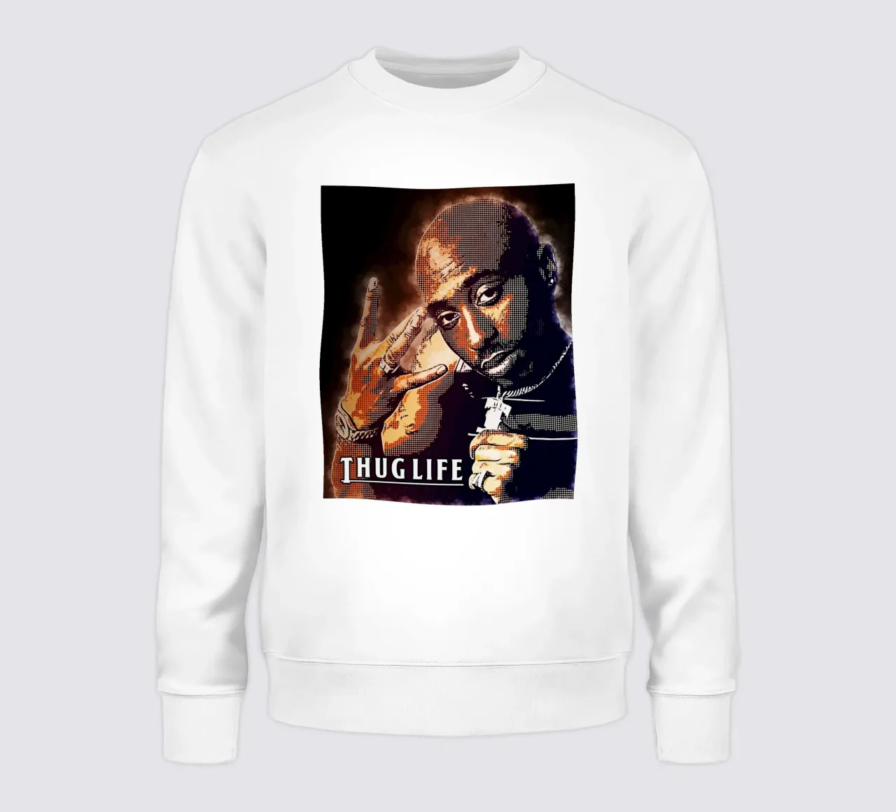 Arte de 2Pac Vida de matón sudadera de neonartroom