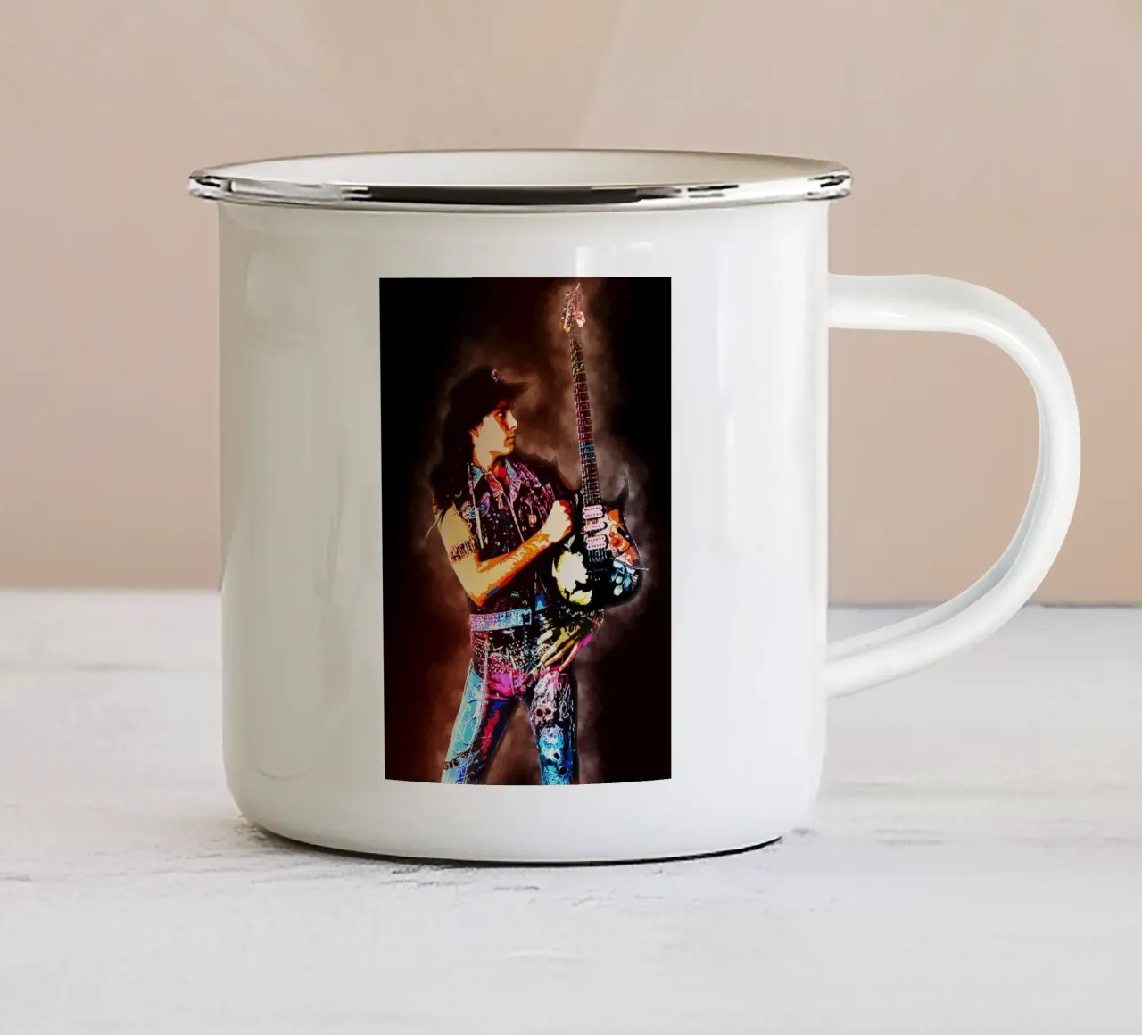 Arte di Steve Vai tazza in smalto da neonartroom