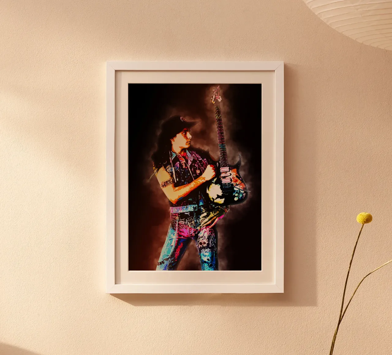 Arte di Steve Vai poster con telaio in alluminio da neonartroom