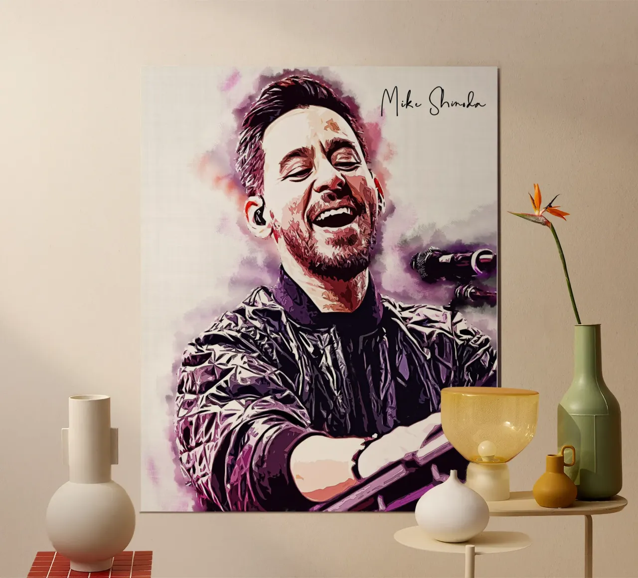 La storia di Mike Shinoda poster con telaio in plastica da neonartroom