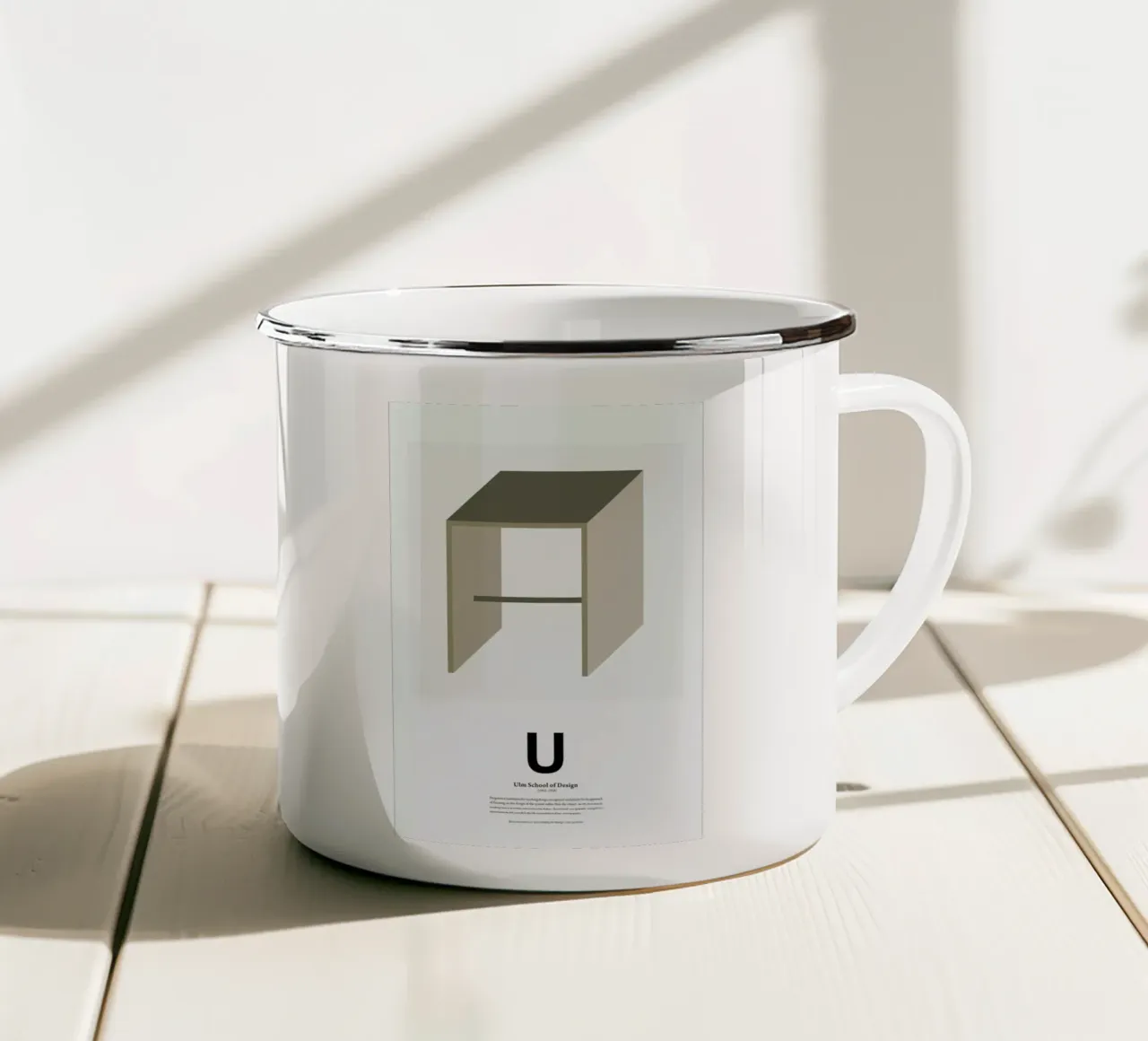U - Ulm taza de esmalte de The True Type