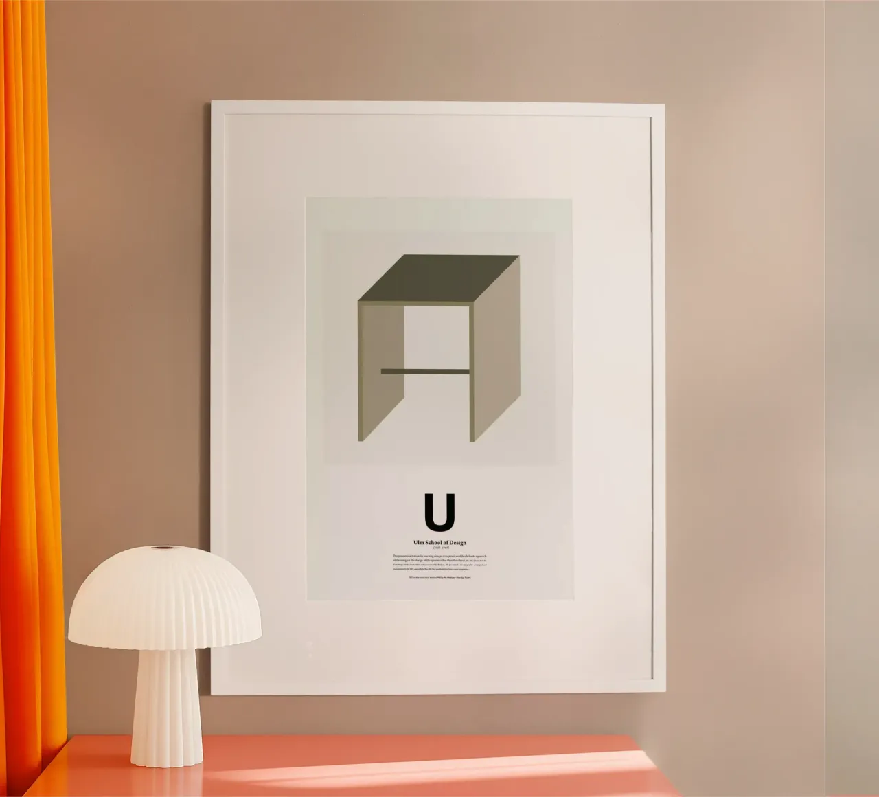 U - Ulm poster con telaio in legno da The True Type