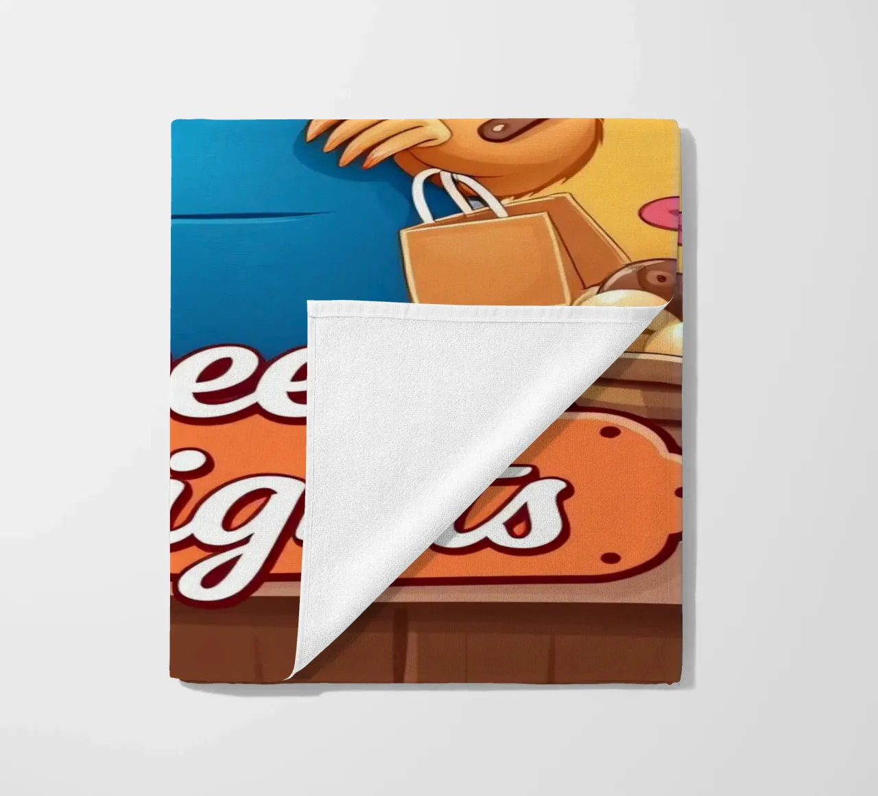 Un allegro criceto in grembiule prepara gioiosamente un dolce telo mare da DesignDoodle