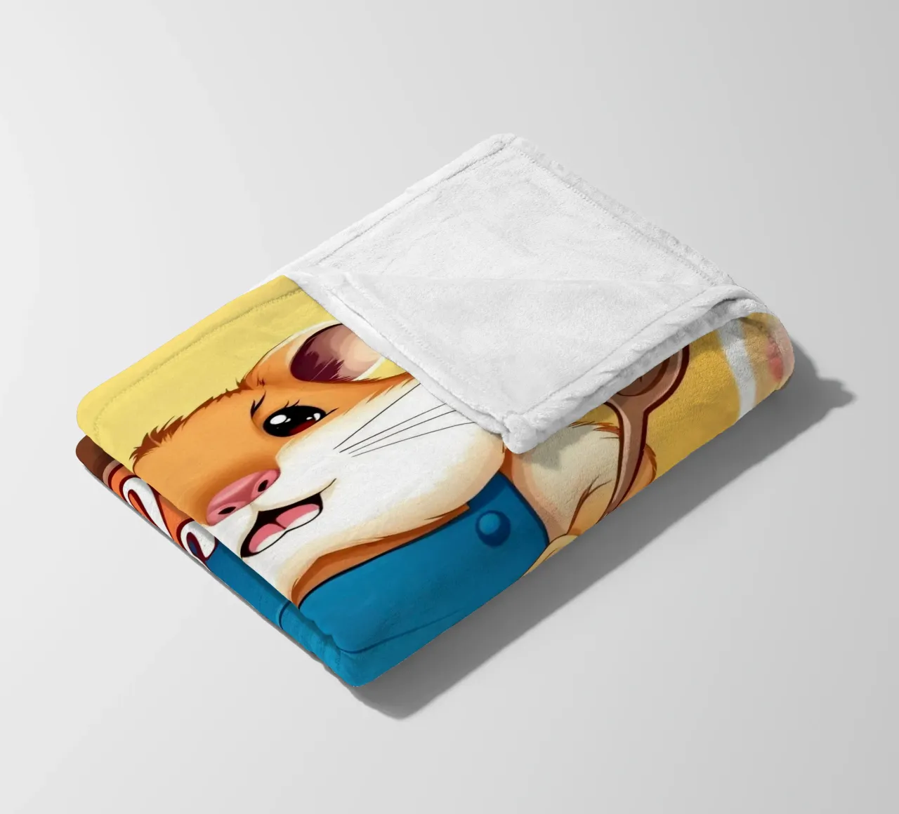 Un allegro criceto in grembiule prepara gioiosamente un dolce coperta in pile da DesignDoodle