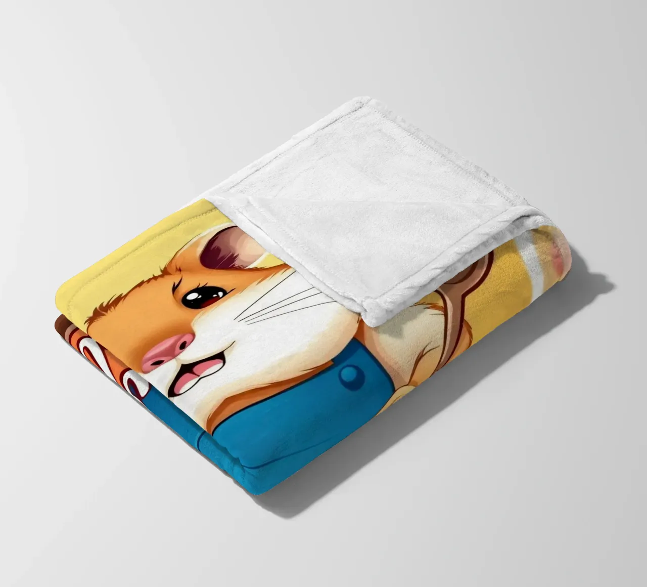 Un allegro criceto in grembiule prepara gioiosamente un dolce coperta in pile da DesignDoodle