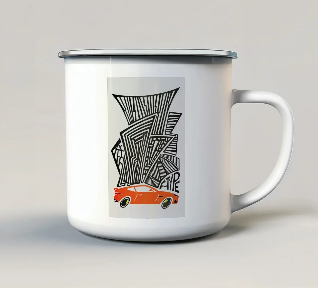 F Type tazza in smalto da Fox & Velvet