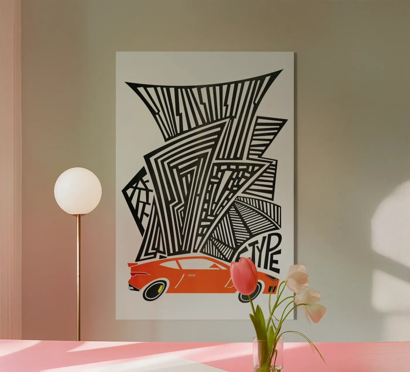 F Type acryl van Fox & Velvet
