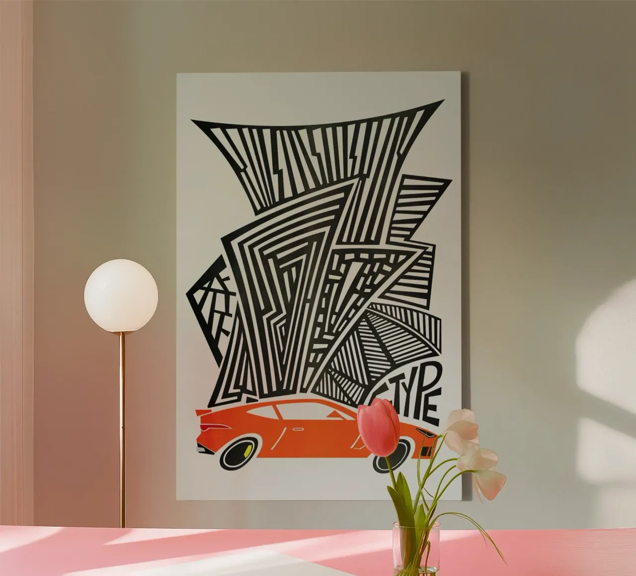 F Type tela con Cornice a cassetta da Fox & Velvet