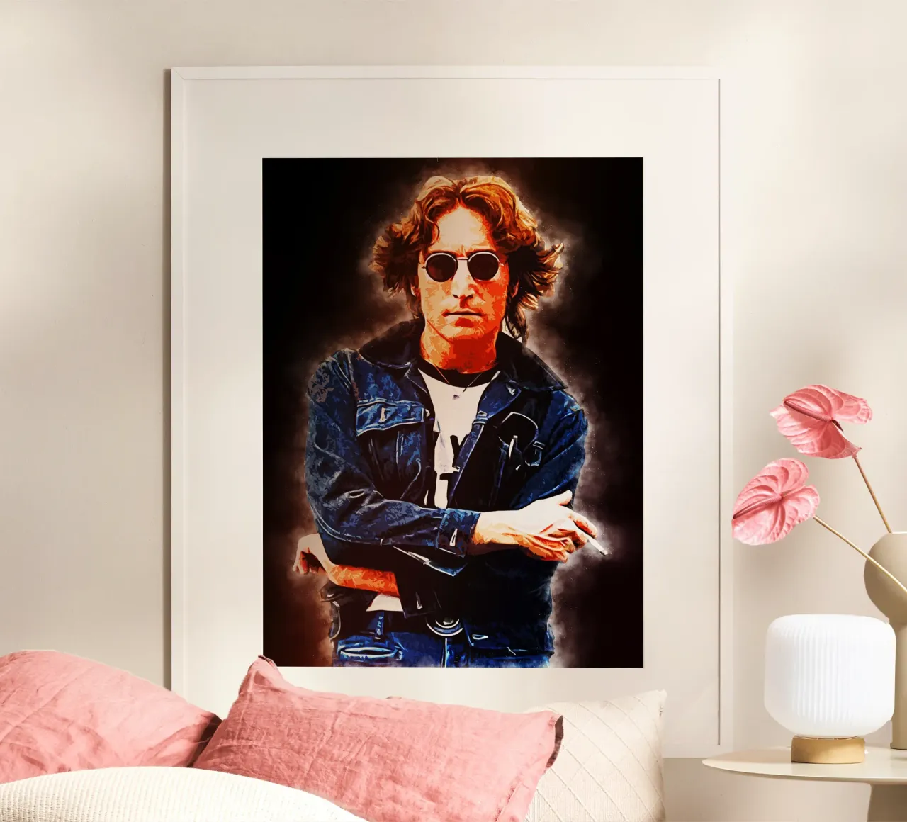 Stile di John Lennon poster da neonartroom