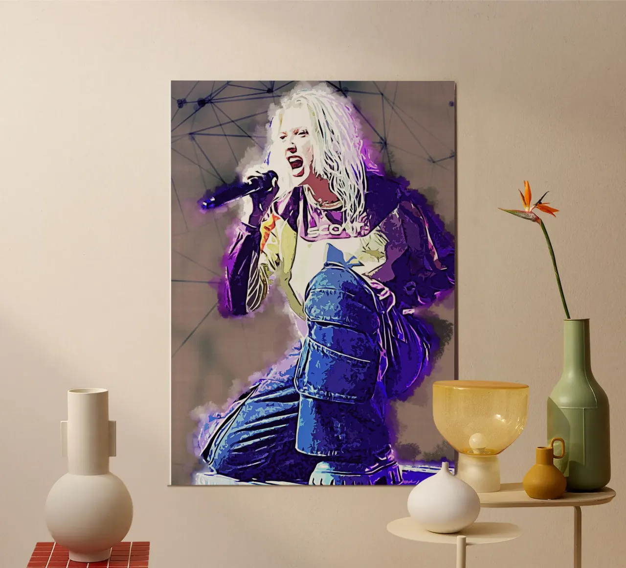 La storia di Emily Armstrong poster con telaio in legno da neonartroom
