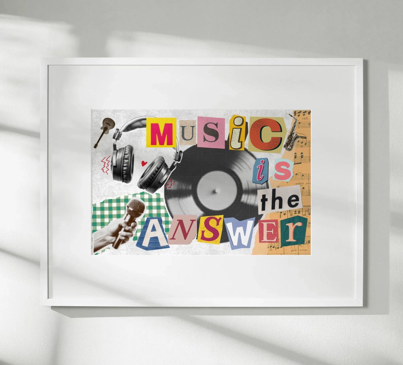 Music is the answer - collage quotes poster de Collage Quotes