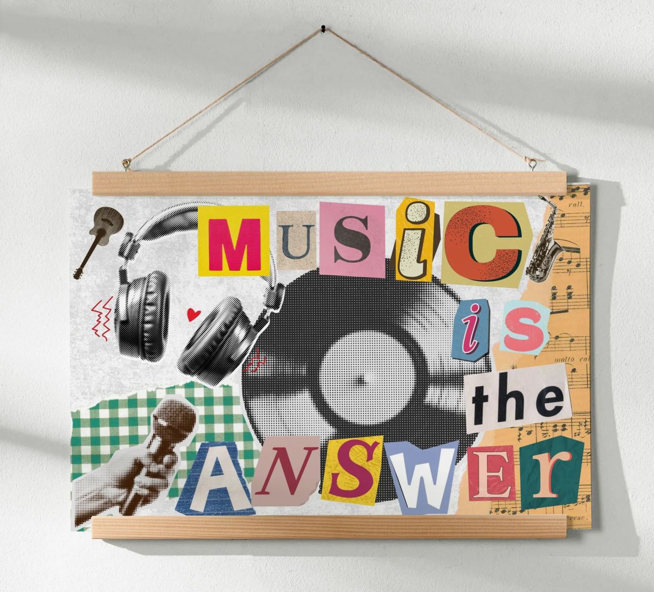 Music is the answer - collage quotes poster de Collage Quotes