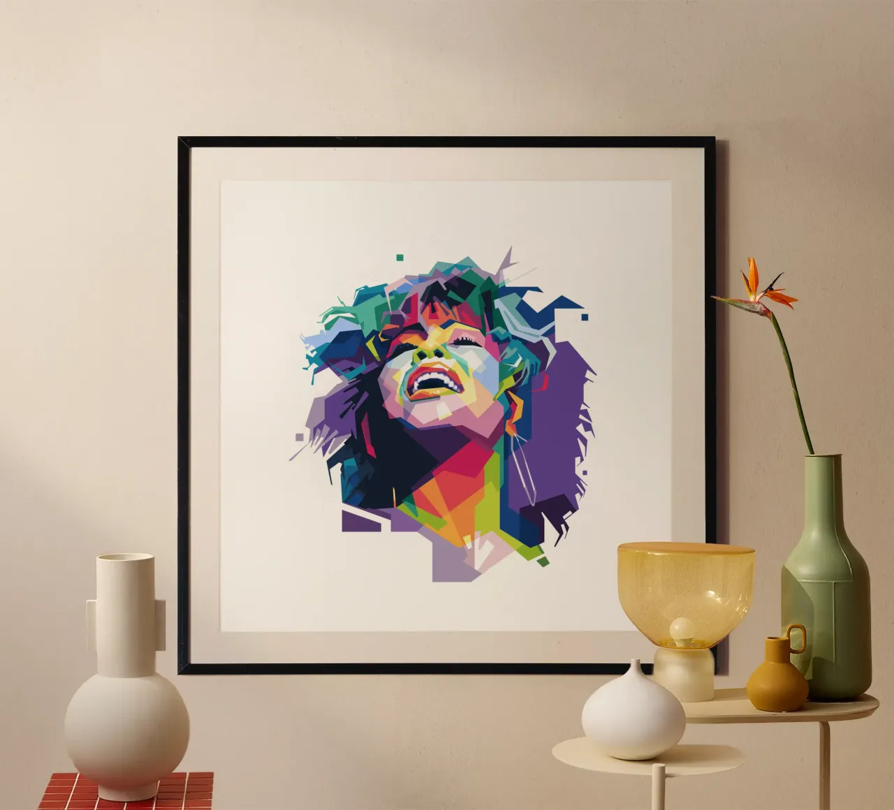 La regina del rock 'n' roll poster con telaio in alluminio da Alkahfsmart