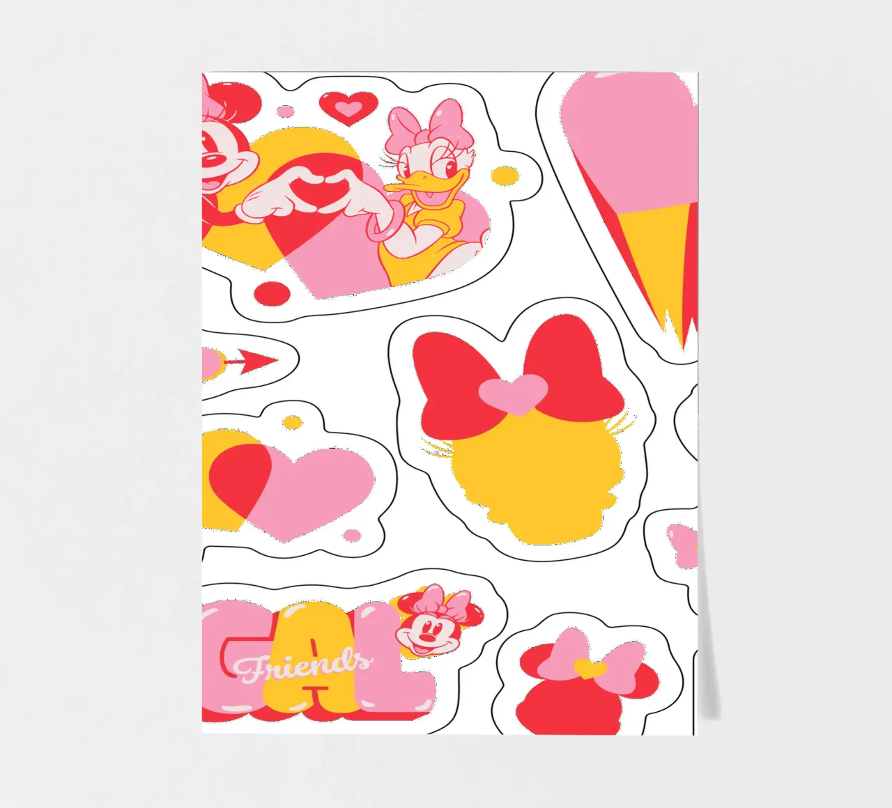 Mickey & Minnie in love stickervel van Mickey Mouse - Sticker Shop