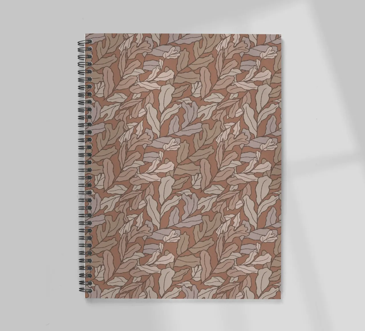 Sea of leaves spiral notebook by Mandalla Pattern