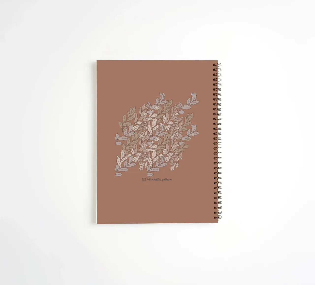 Sea of leaves spiral notebook by Mandalla Pattern