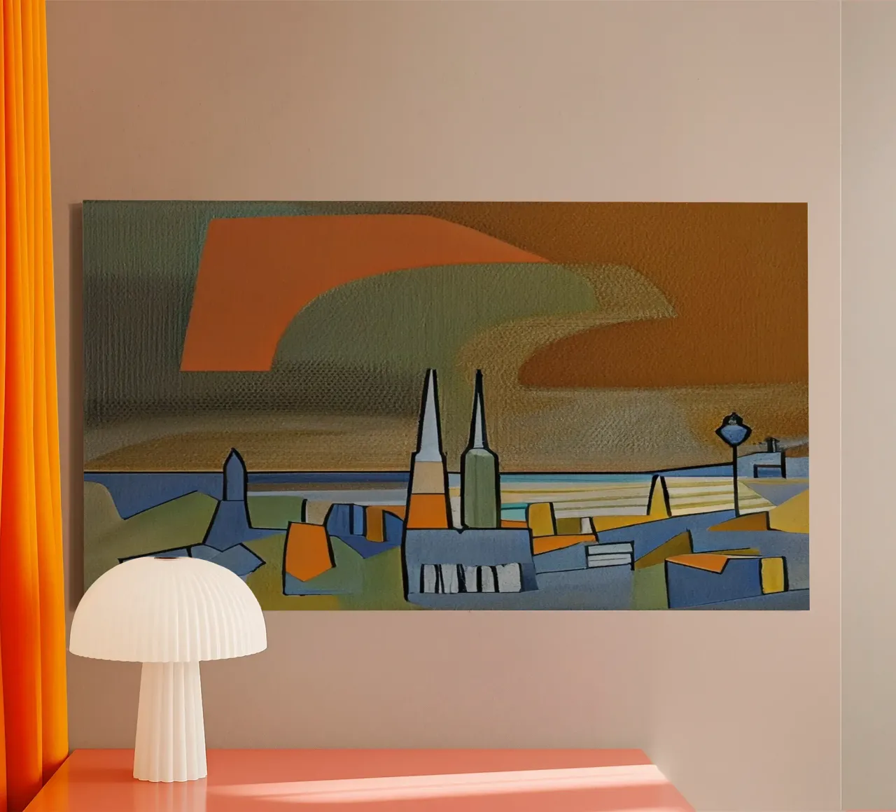 View of Cologne Cathedral canvas with Floater frame by Abstract Art by LK
