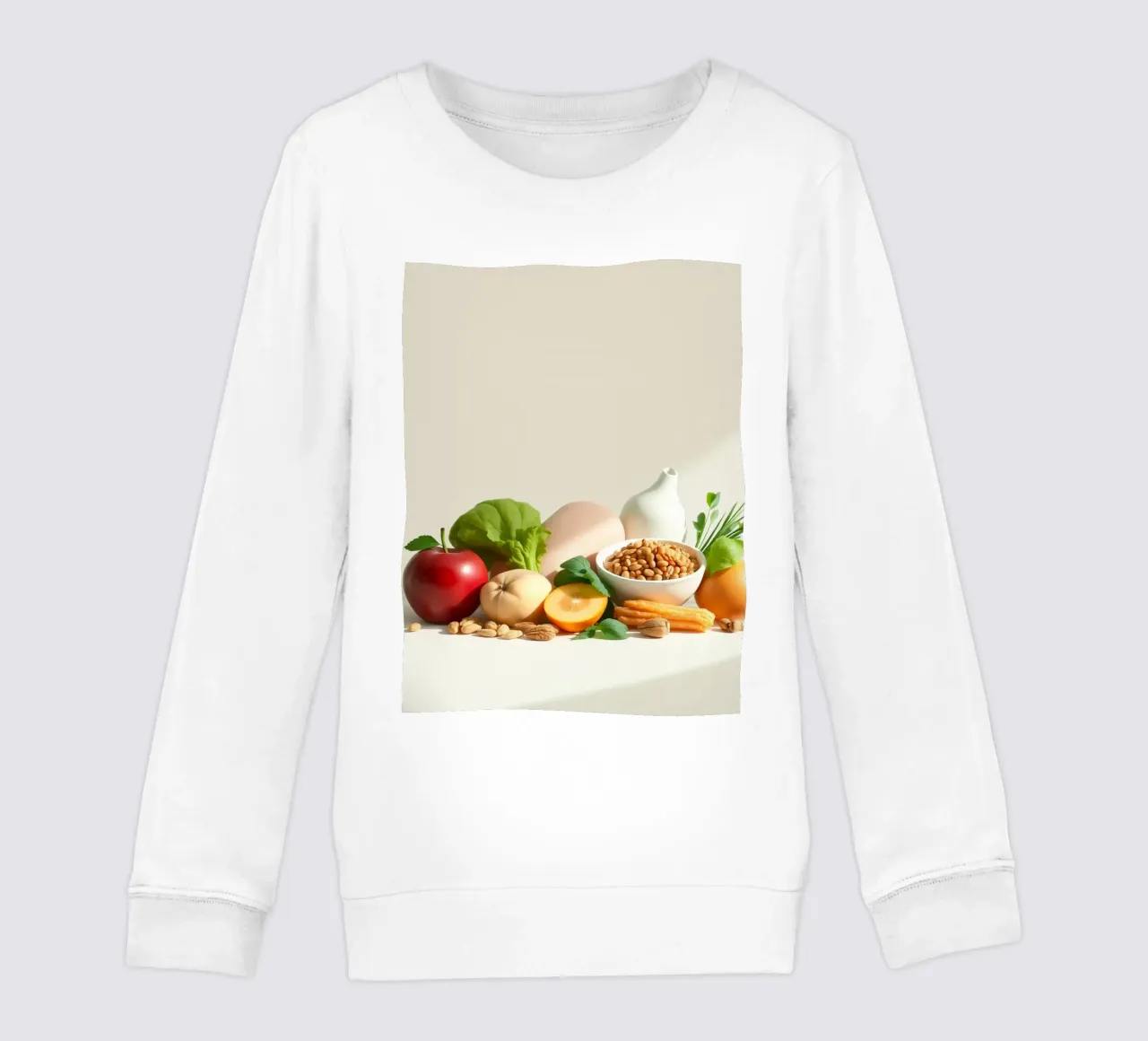 Una vivace composizione di frutta, verdura e noci fresche felpa bambino da DesignDoodle