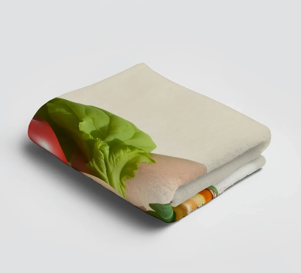 Una vivace composizione di frutta, verdura e noci fresche asciugamano da bagno da DesignDoodle