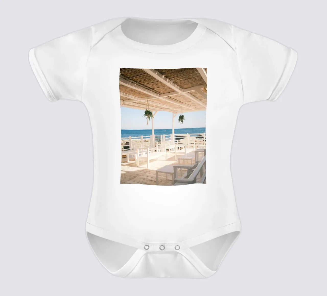 Seaside Serenity body neonato maniche corte da FujiPrints