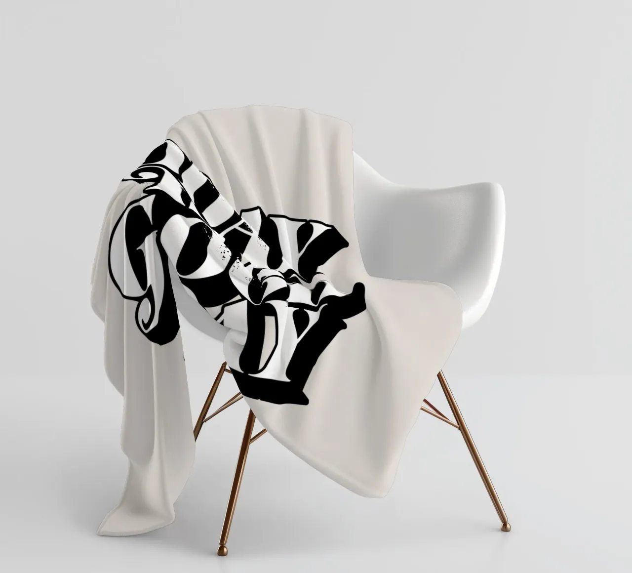 Today is a Good Day Typography Design fleece blanket by THE MOTIVATED TYPE