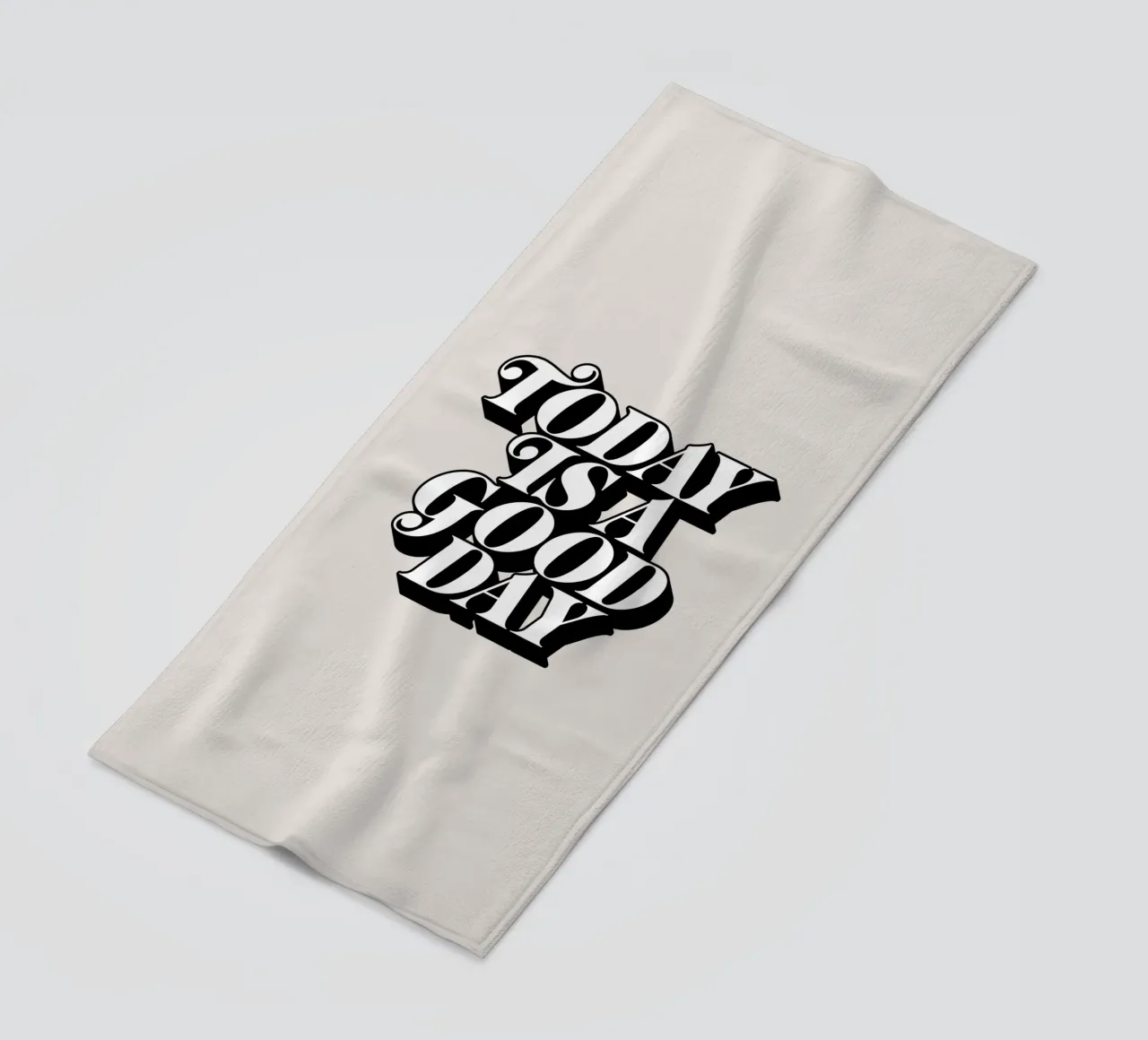 Today is a Good Day Typography Design beach towel by THE MOTIVATED TYPE