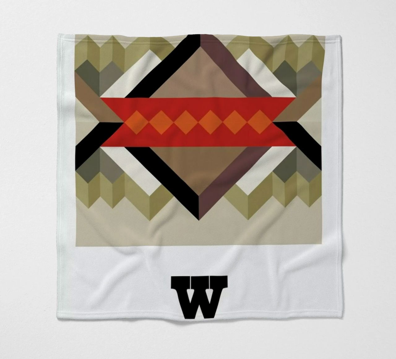 W - Western Style fleece blanket by The True Type
