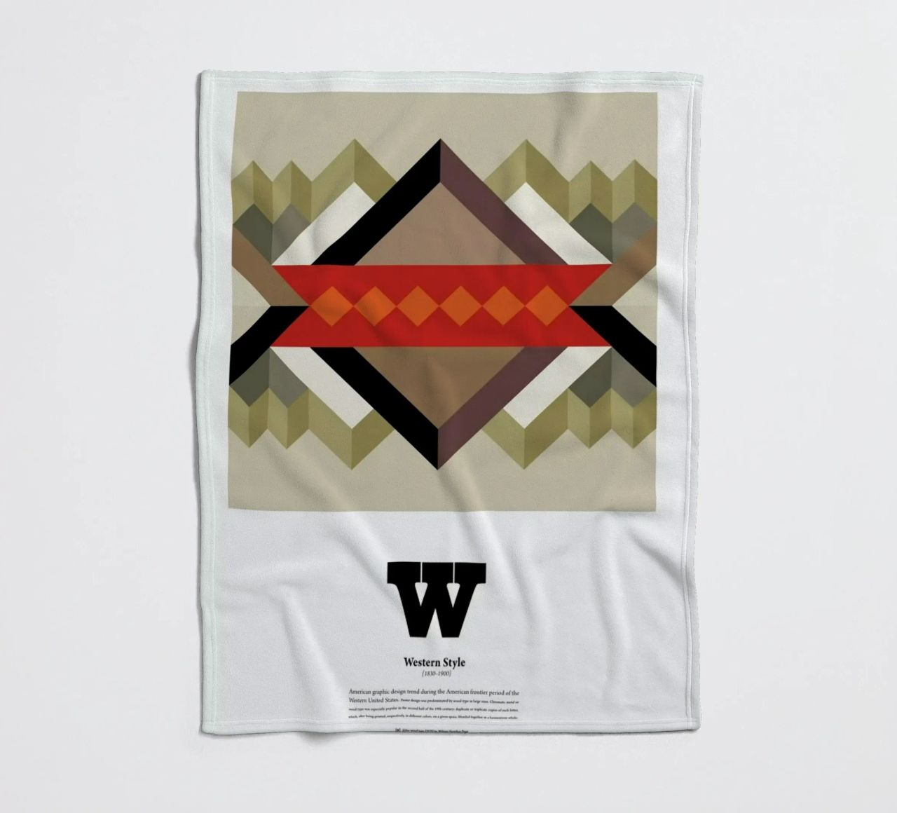 W - Western Style fleece blanket by The True Type