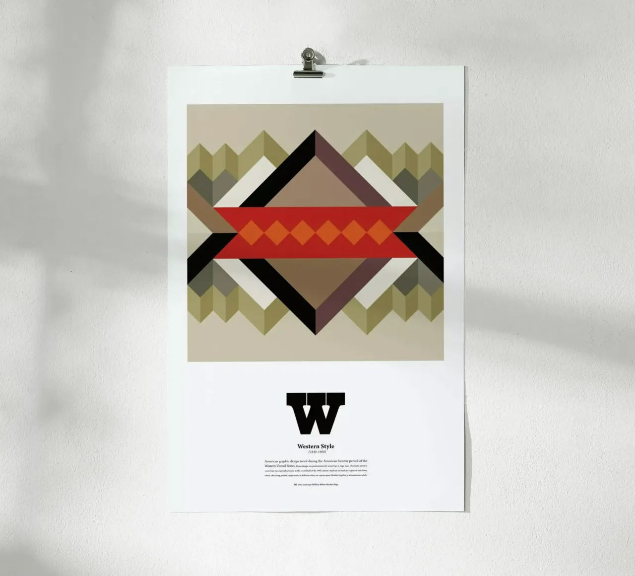W - Western Style poster con telaio in plastica da The True Type