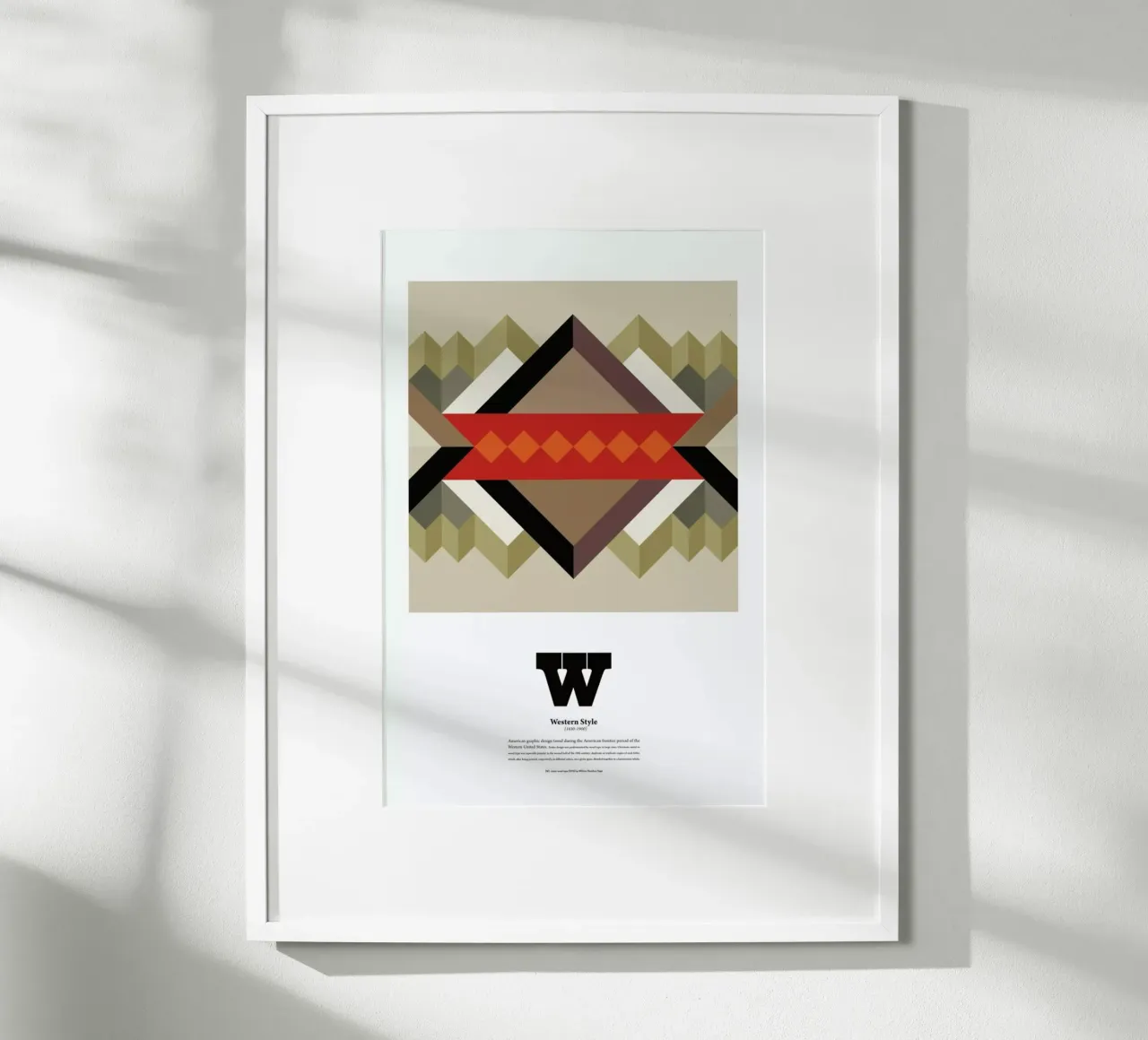 W - Western Style poster con telaio in plastica da The True Type