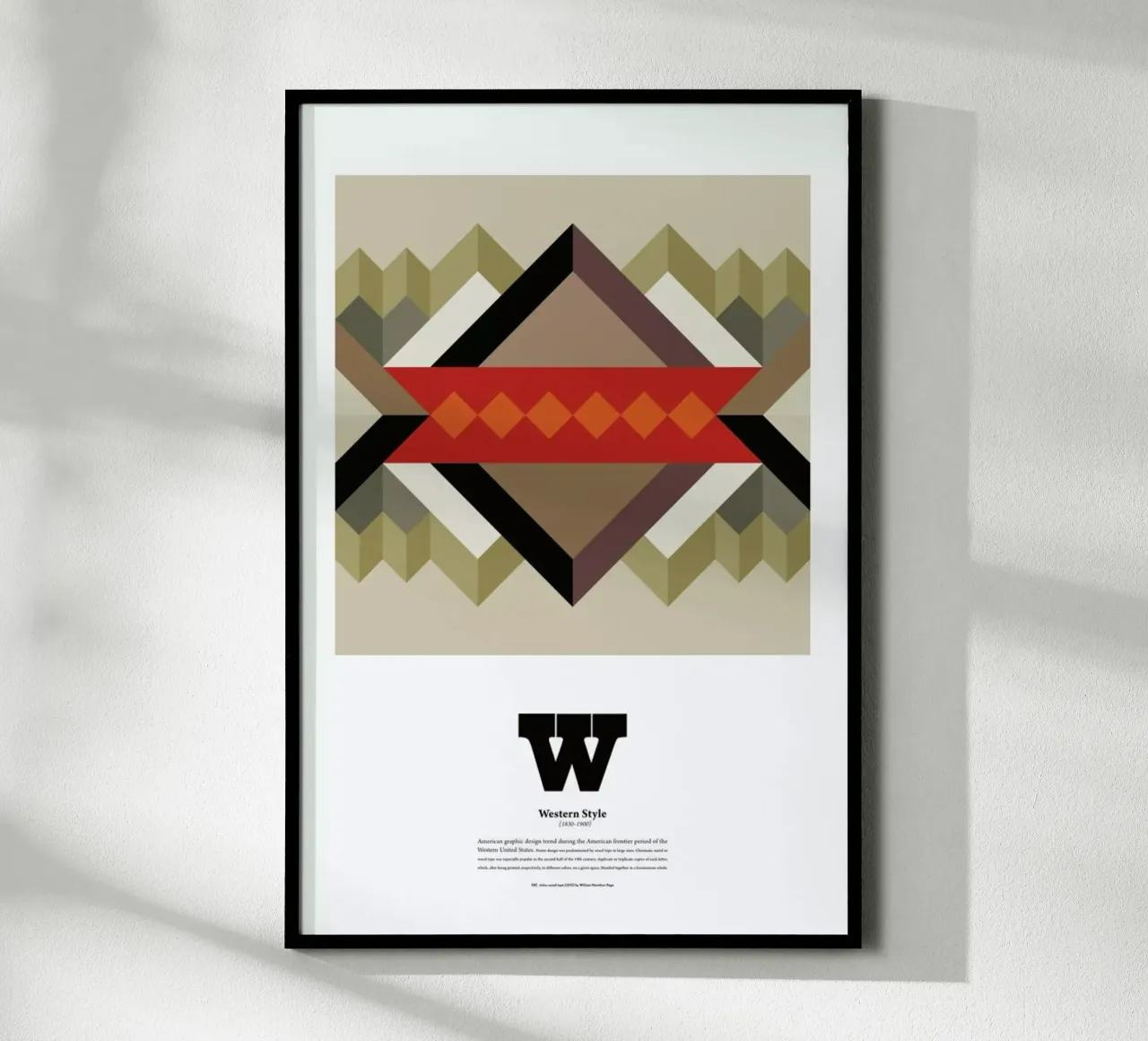 W - Western Style poster con telaio in plastica da The True Type