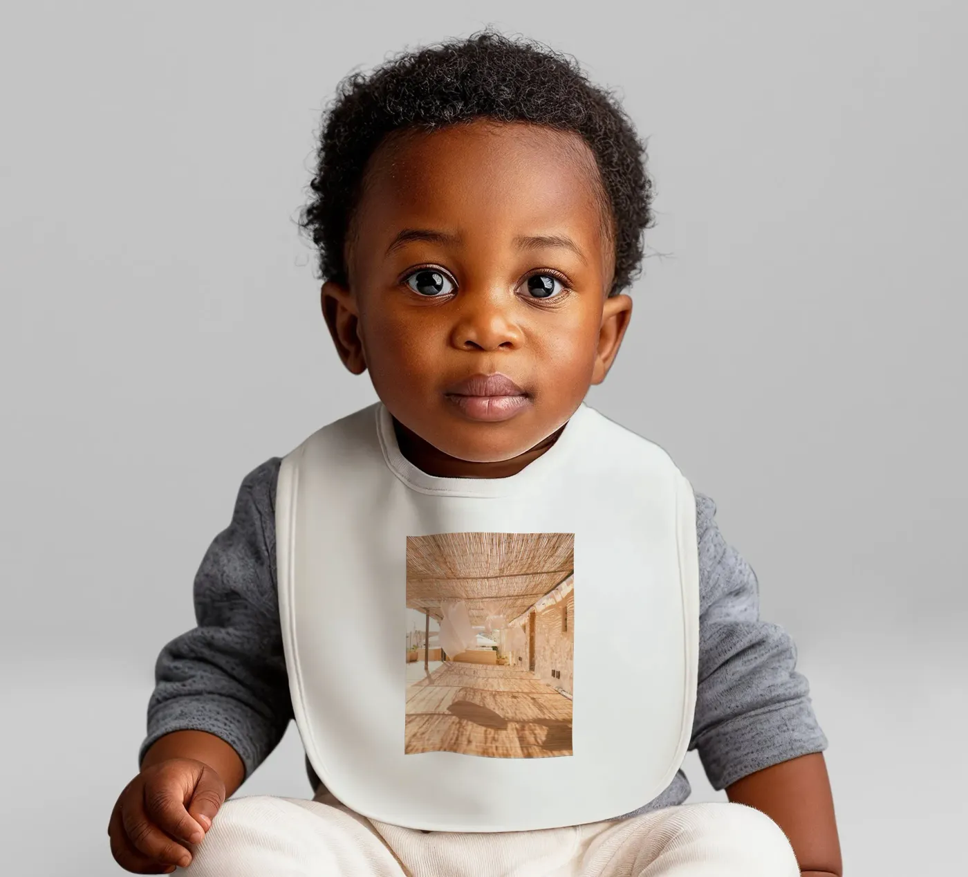 Dancing Shadows baby bib by FujiPrints